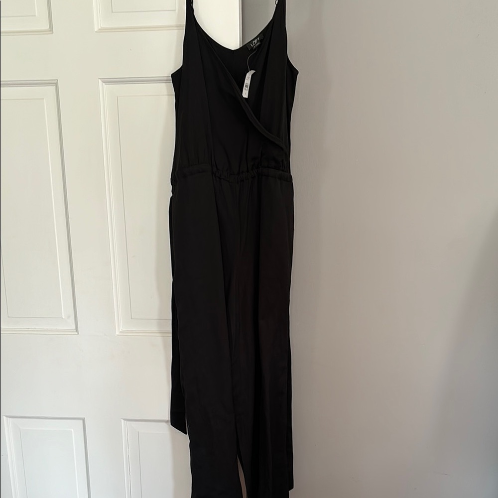 Loft Elegant Black Sleeveless Jumpsuit size S